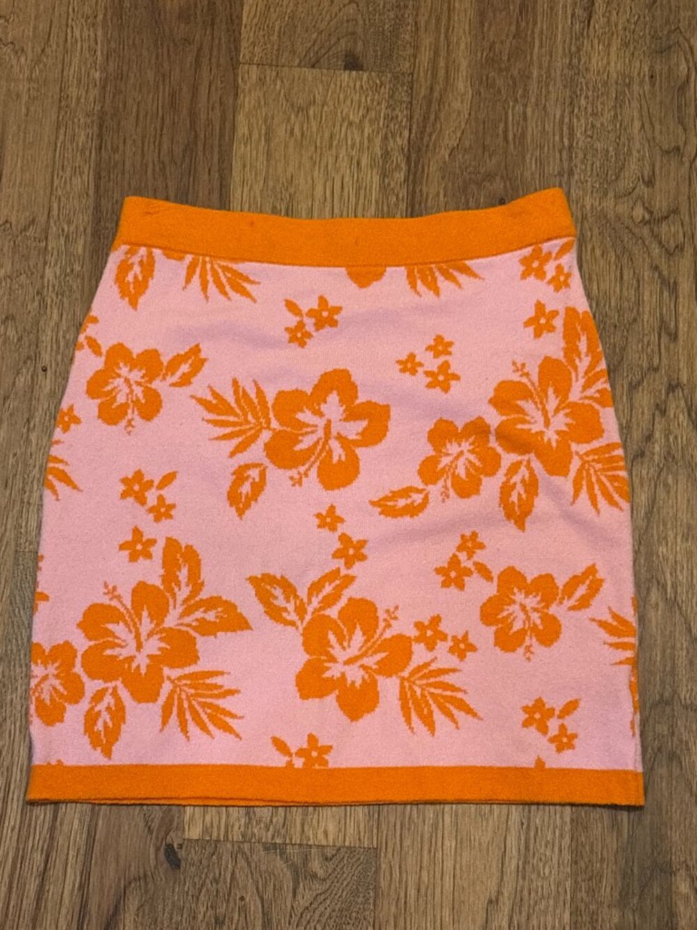 Wild Fable Target pink and orange floral mini skirt